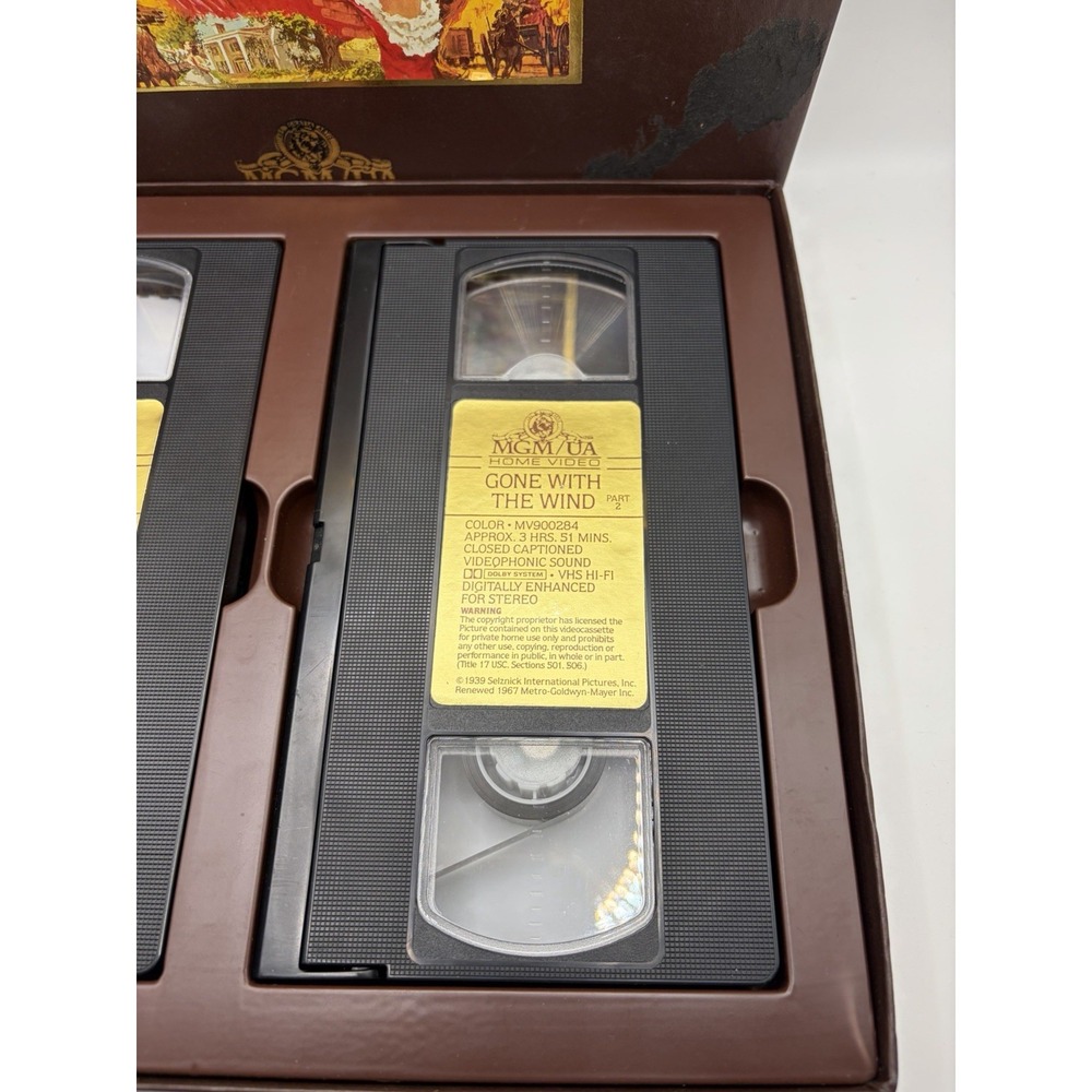 Gone With The Wind MGM Home Video 2 Tape VHS Deluxe Edition Box Set 1985 - Picture 5 of 5